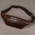 Borsa a tracolla da uomo in pelle per cellulare, stile semplice e alla moda