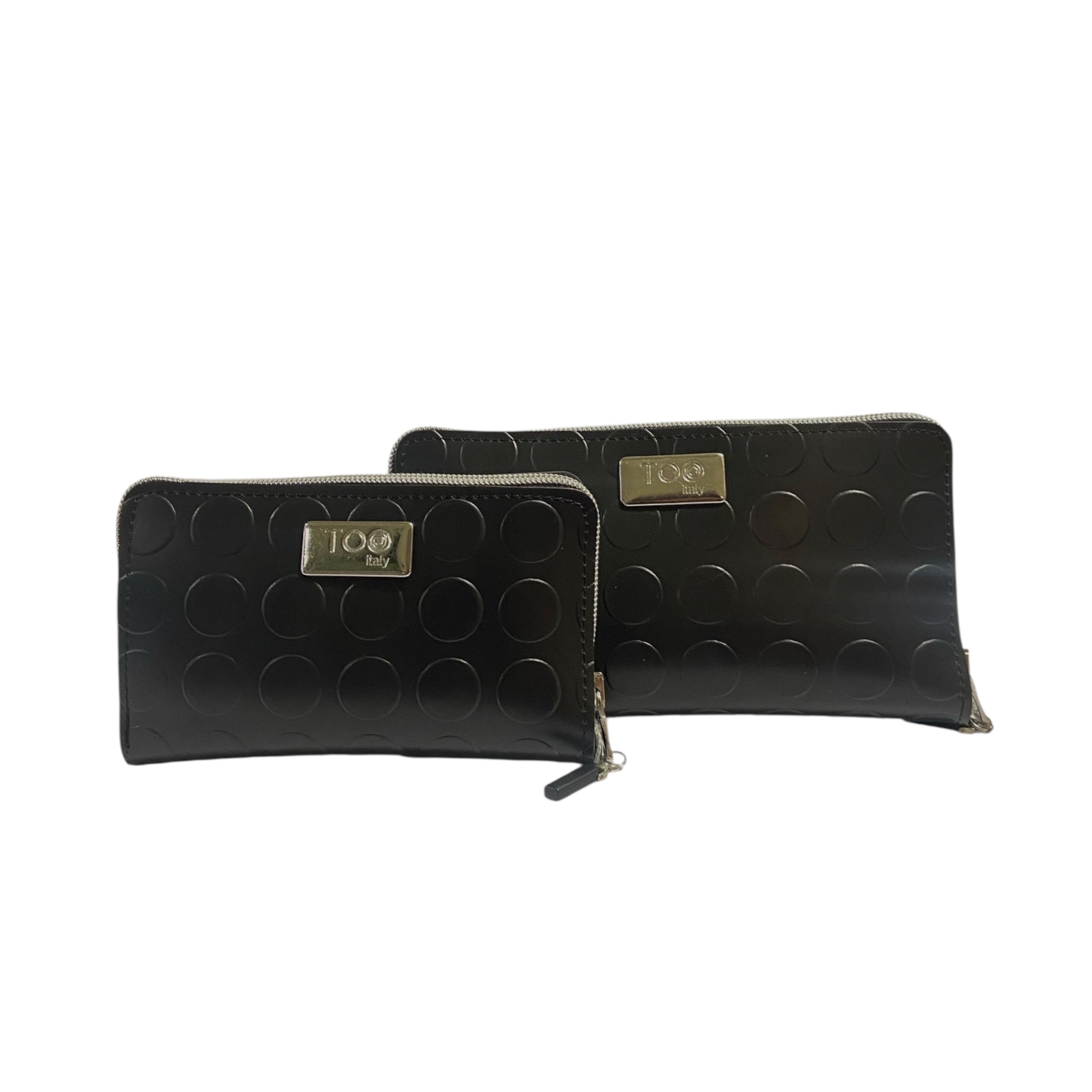 Portafoglio Maxi PVC Bullonato Nero