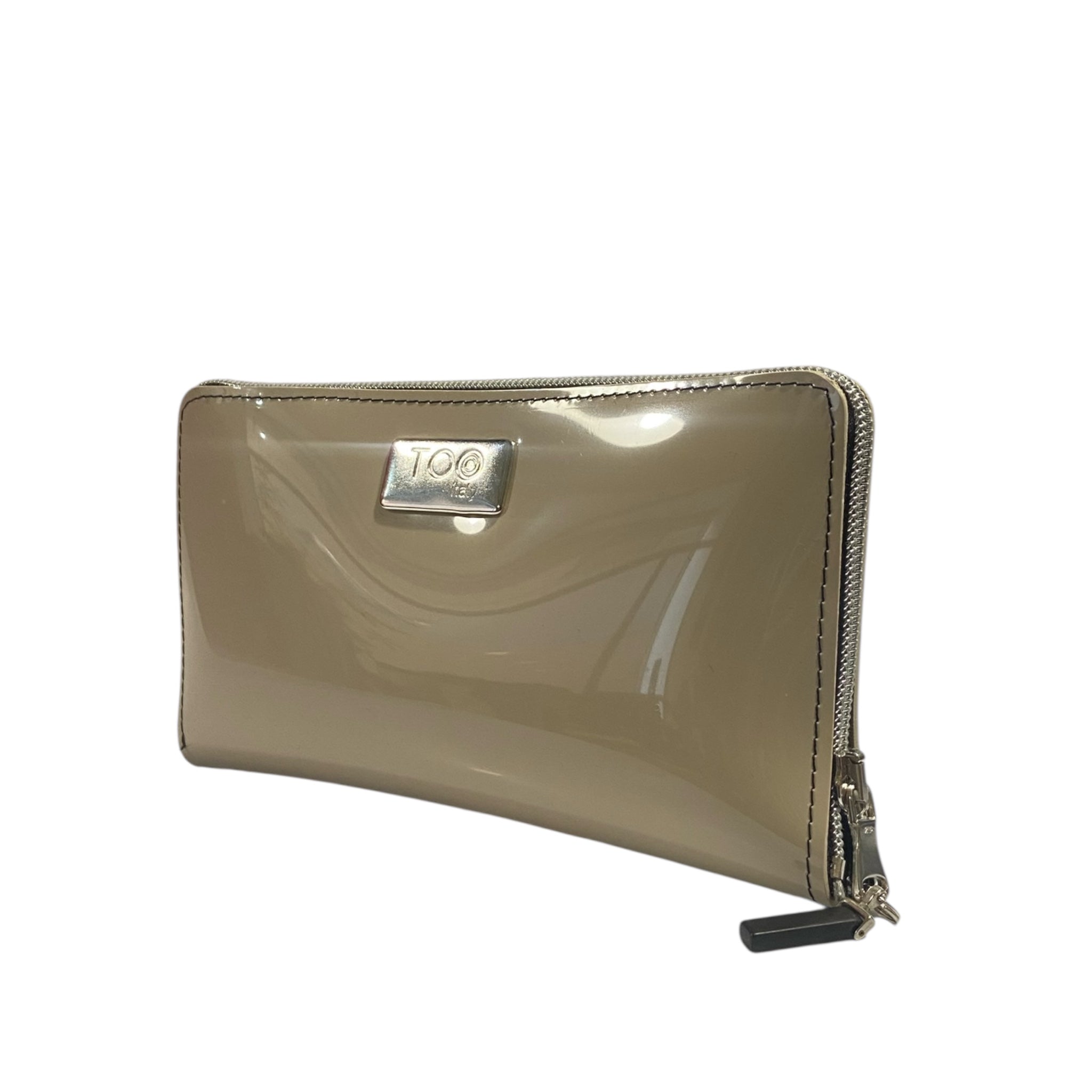 Portafoglio Maxi PVC Beige Lucido