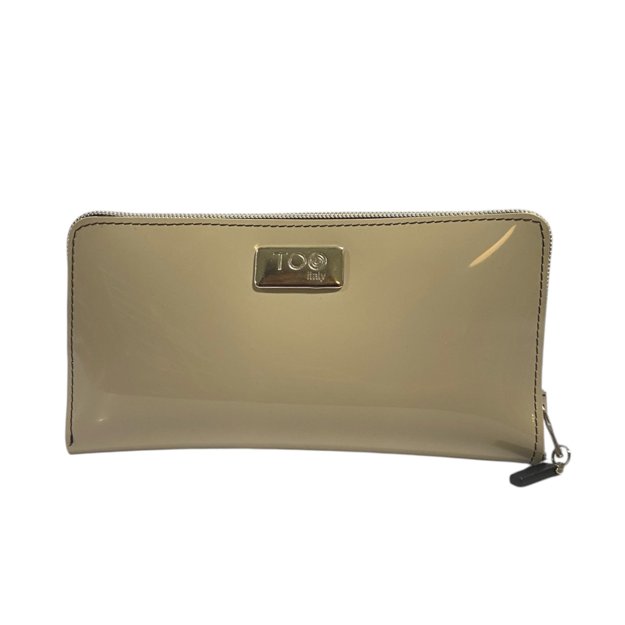 Portafoglio Maxi PVC Beige Lucido