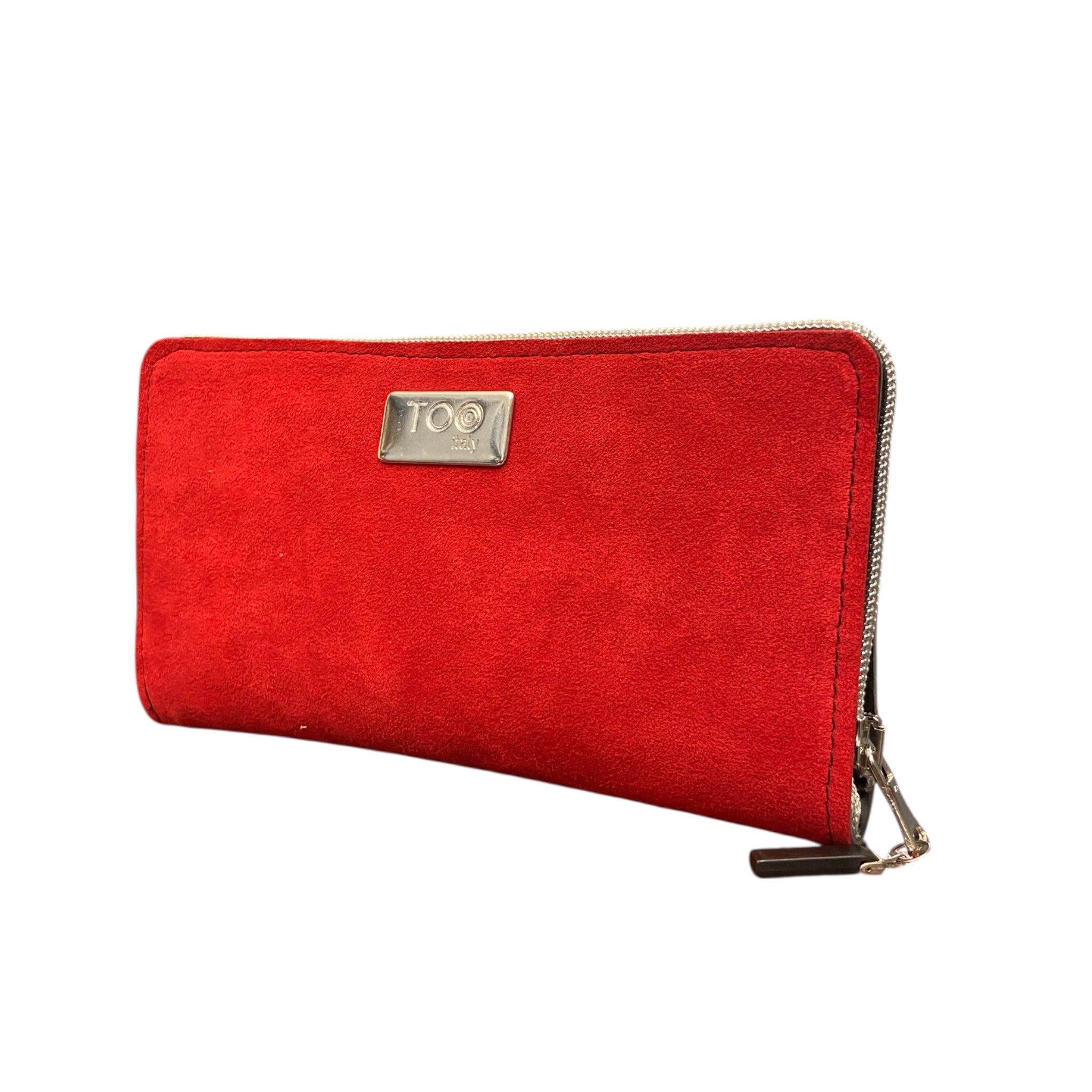 Portafoglio Maxi in Alcantara Rossa