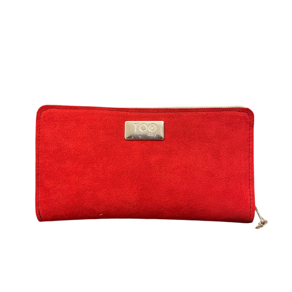 Portafoglio Maxi in Alcantara Rossa
