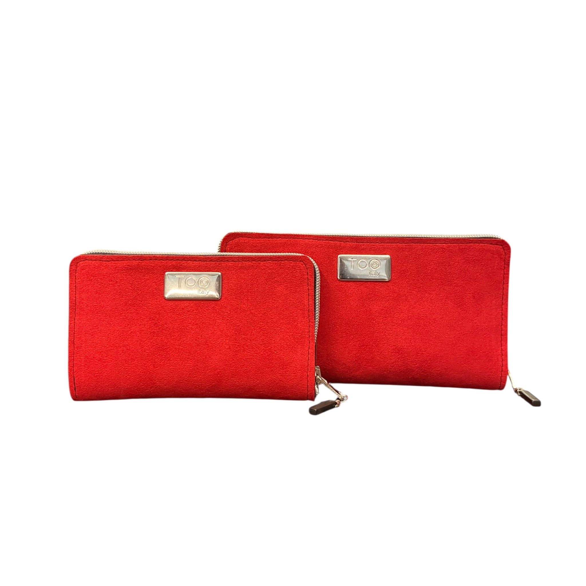 Portafoglio Mini in Alcantara Rossa