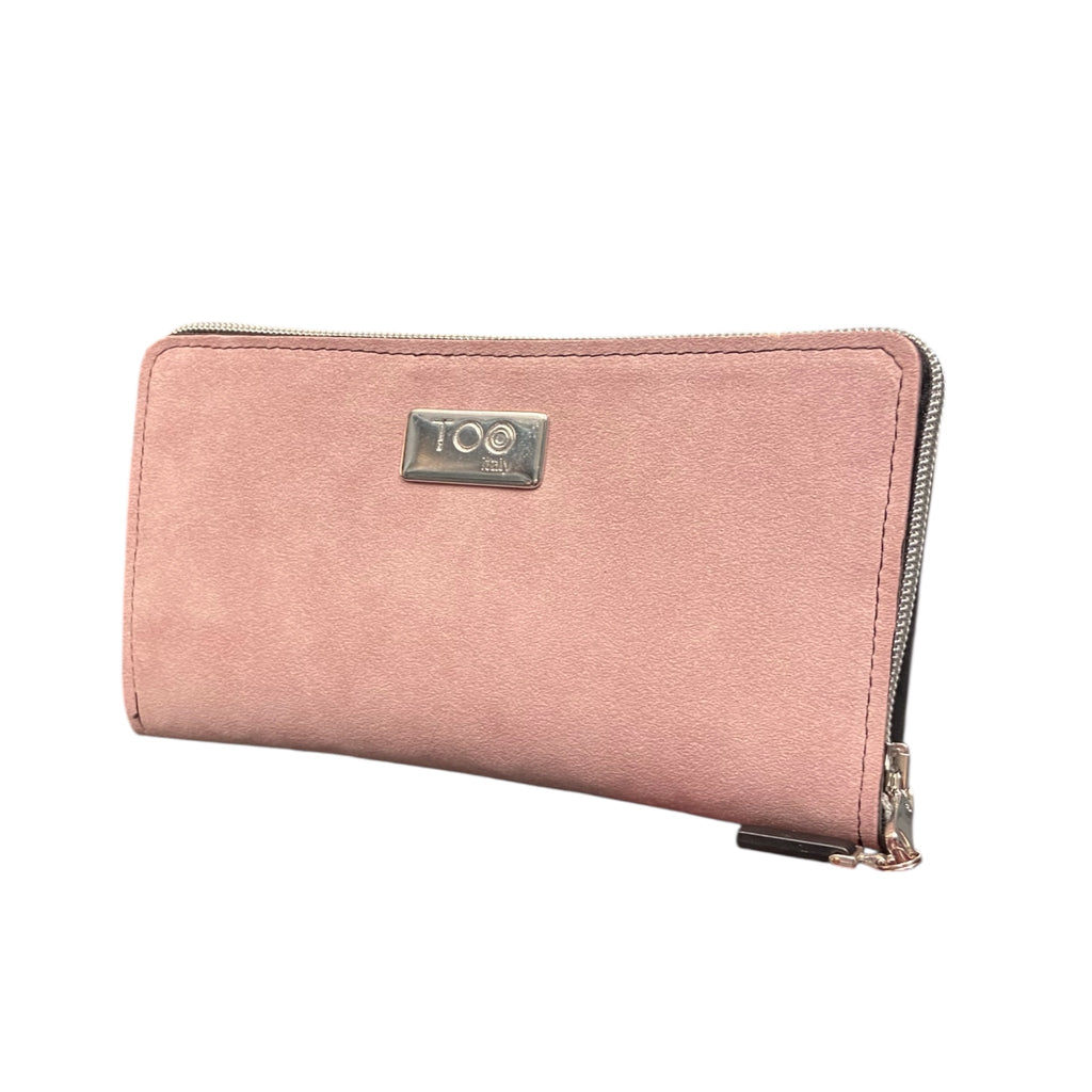 Portafoglio Maxi in Alcantara Rosa