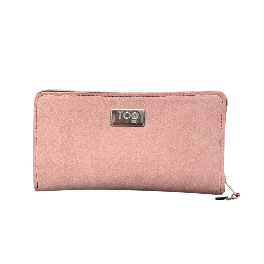 Portafoglio Maxi in Alcantara Rosa