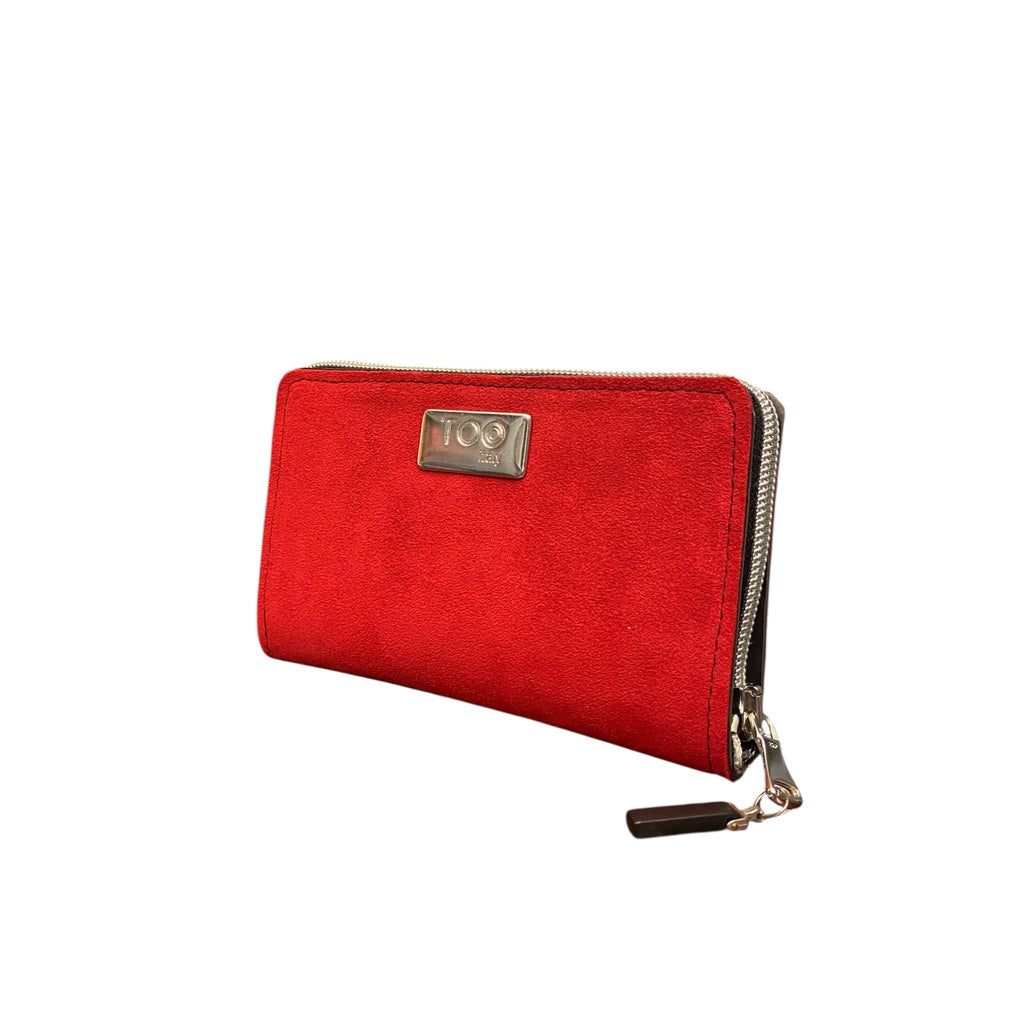 Portafoglio Mini in Alcantara Rossa