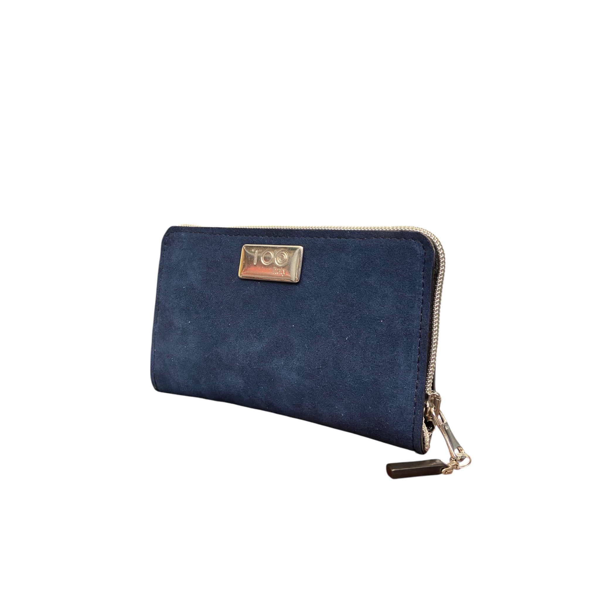 Portafoglio Mini in Alcantara Blu