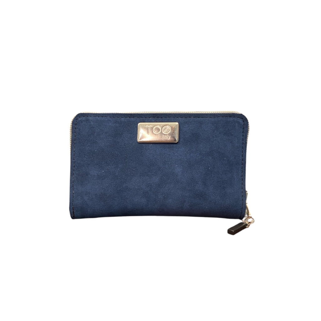 Portafoglio Mini in Alcantara Blu