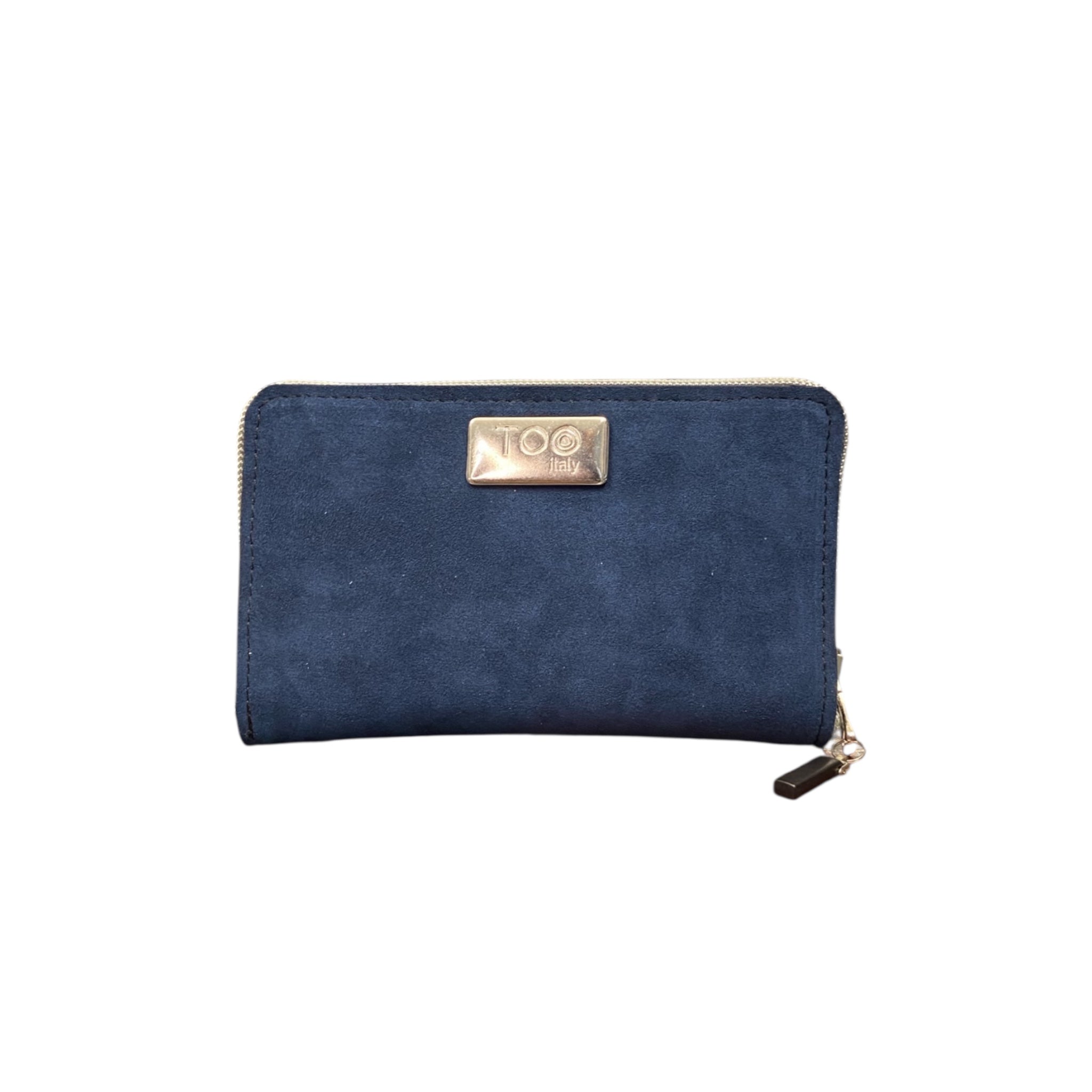 Portafoglio Mini in Alcantara Blu