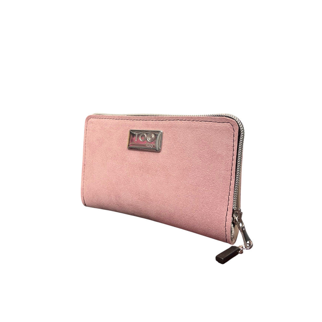 Portafoglio Mini in Alcantara Rosa