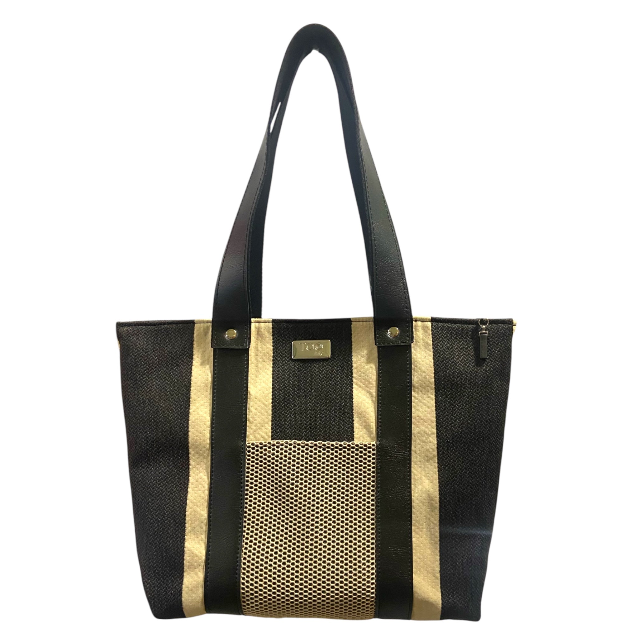 Shopper Black & Sand Texture