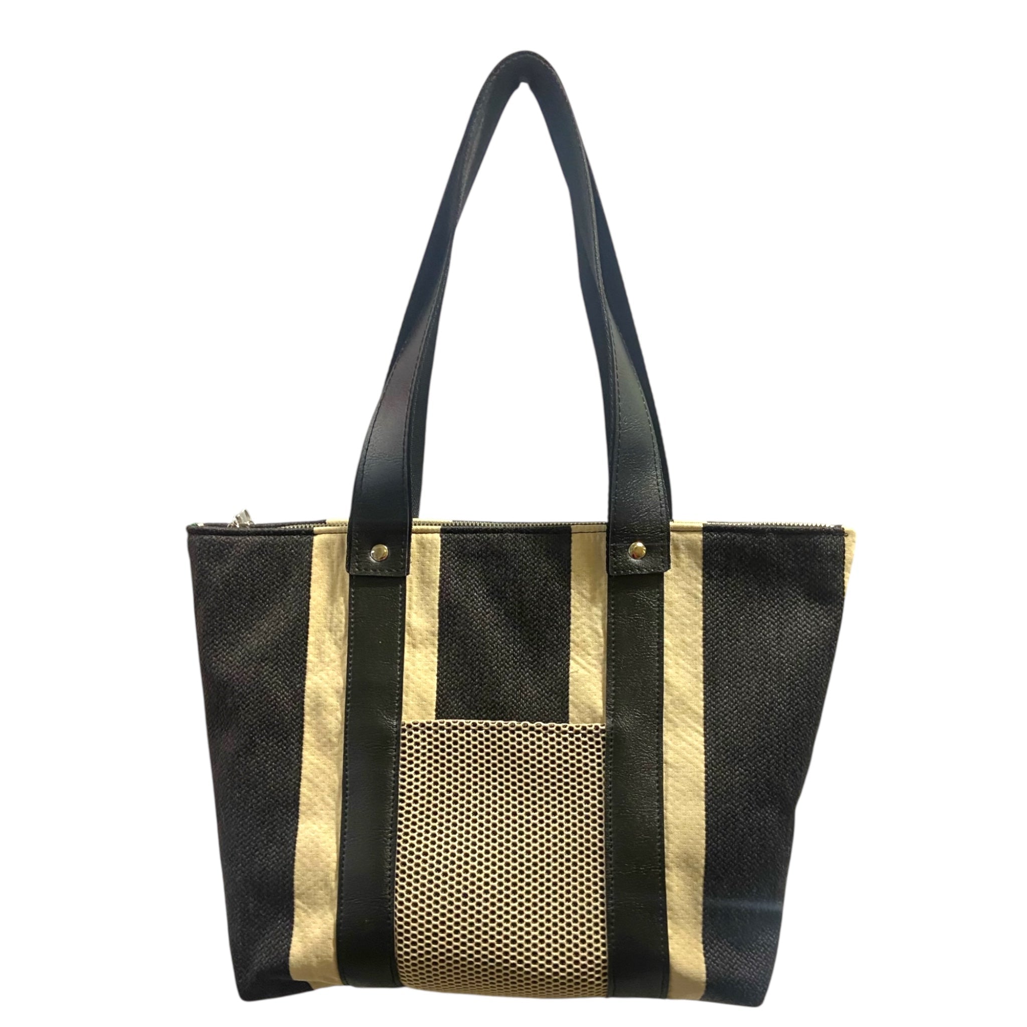 Shopper Black & Sand Texture