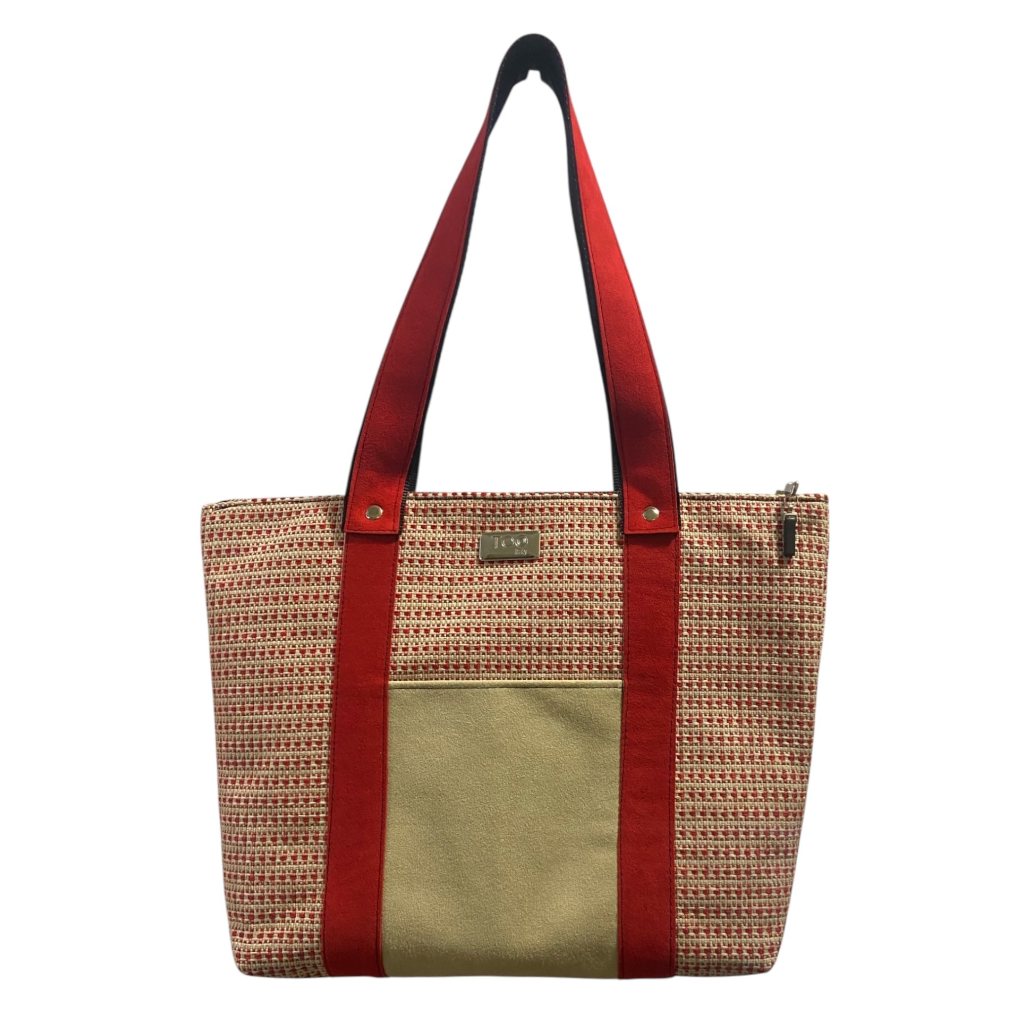 Shopper Tweed Rosso & Alcantara Rossa