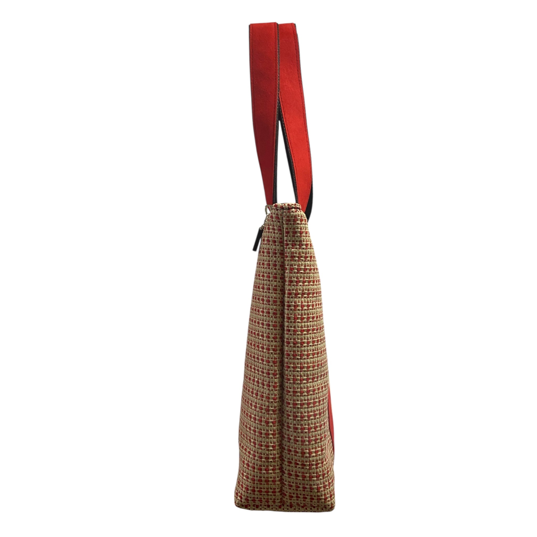Shopper Tweed Rosso & Alcantara Rossa