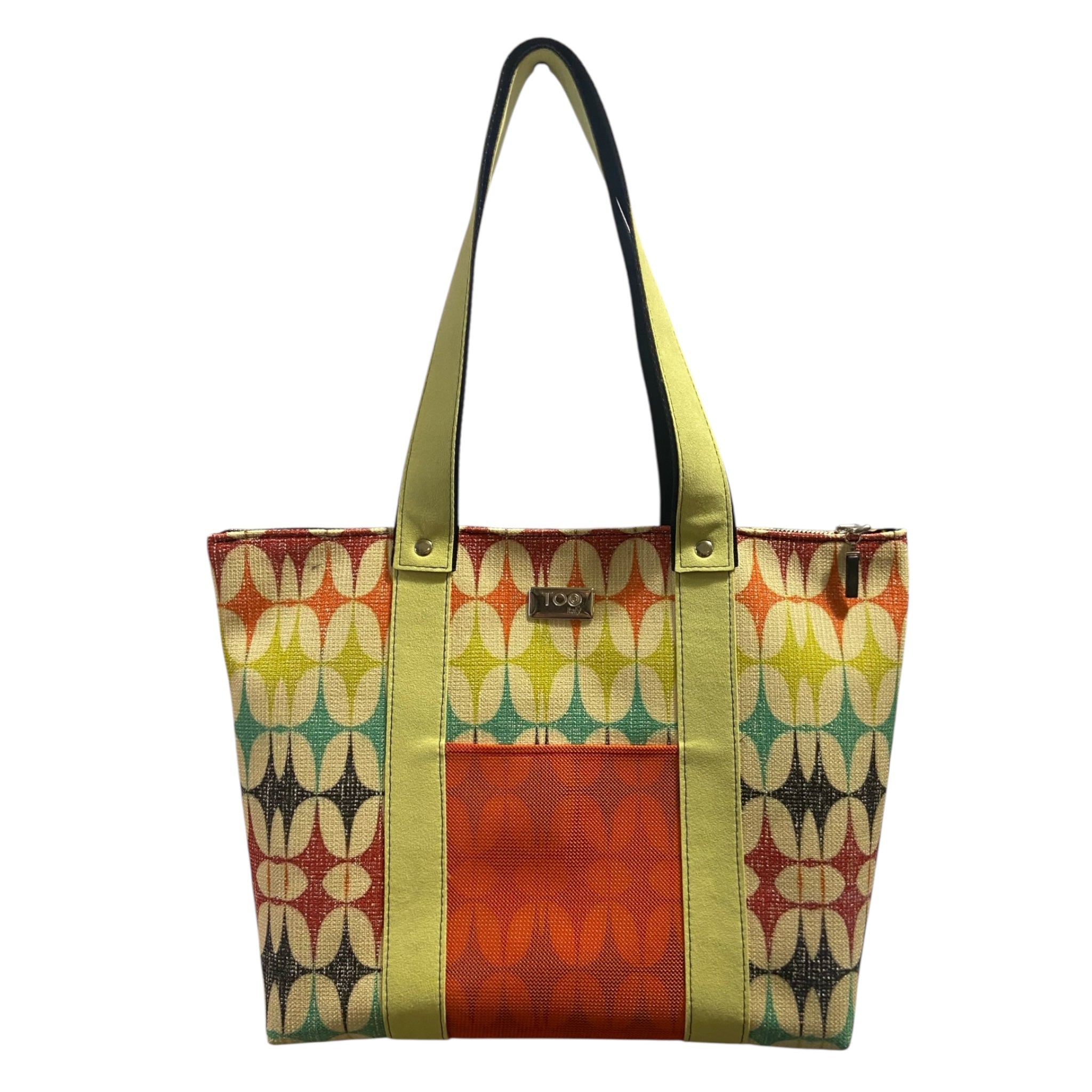 Shopper Geometrica Multicolor & Alcantara Lime