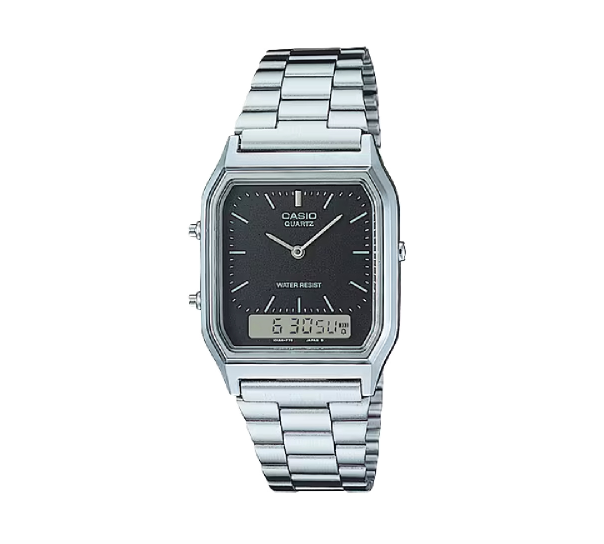 Orologio Casio AQ-230A-1D – Unisex, Digitale e Analogico, Nero