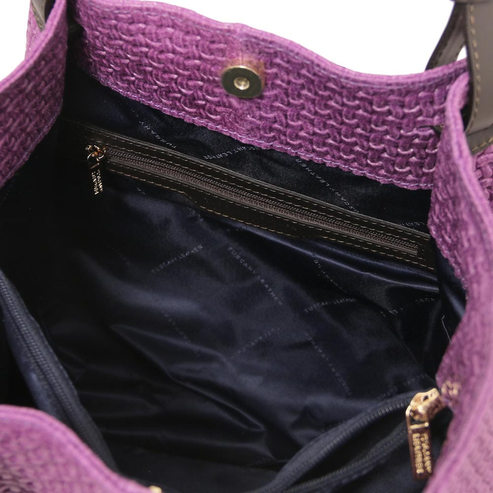 TL KeyLuck - Woven printed leather shopping bag | TL141573