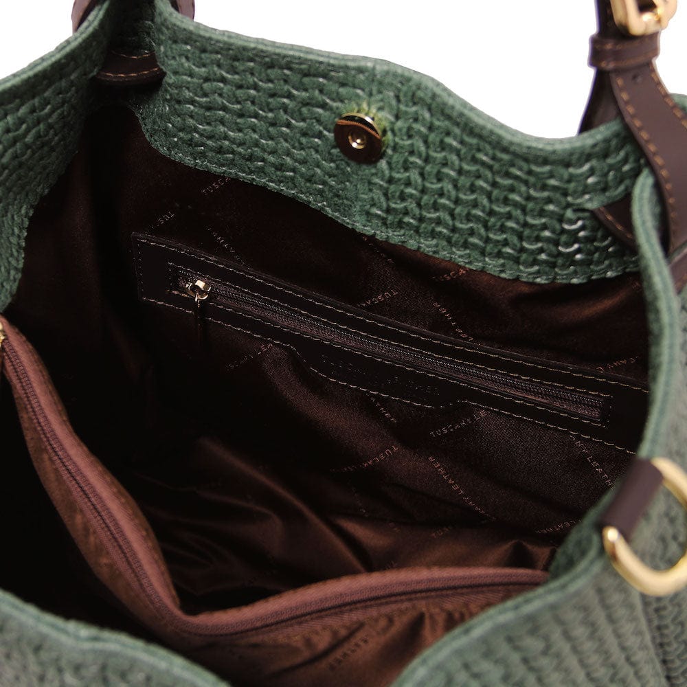 TL KeyLuck - Woven printed leather shopping bag | TL141573