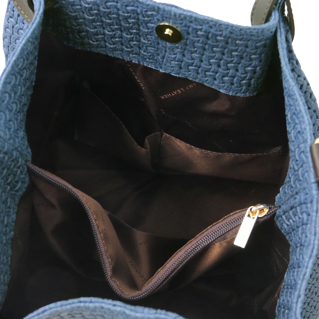 TL KeyLuck - Woven printed leather shopping bag | TL141573