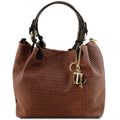 TL KeyLuck - Woven printed leather shopping bag | TL141573