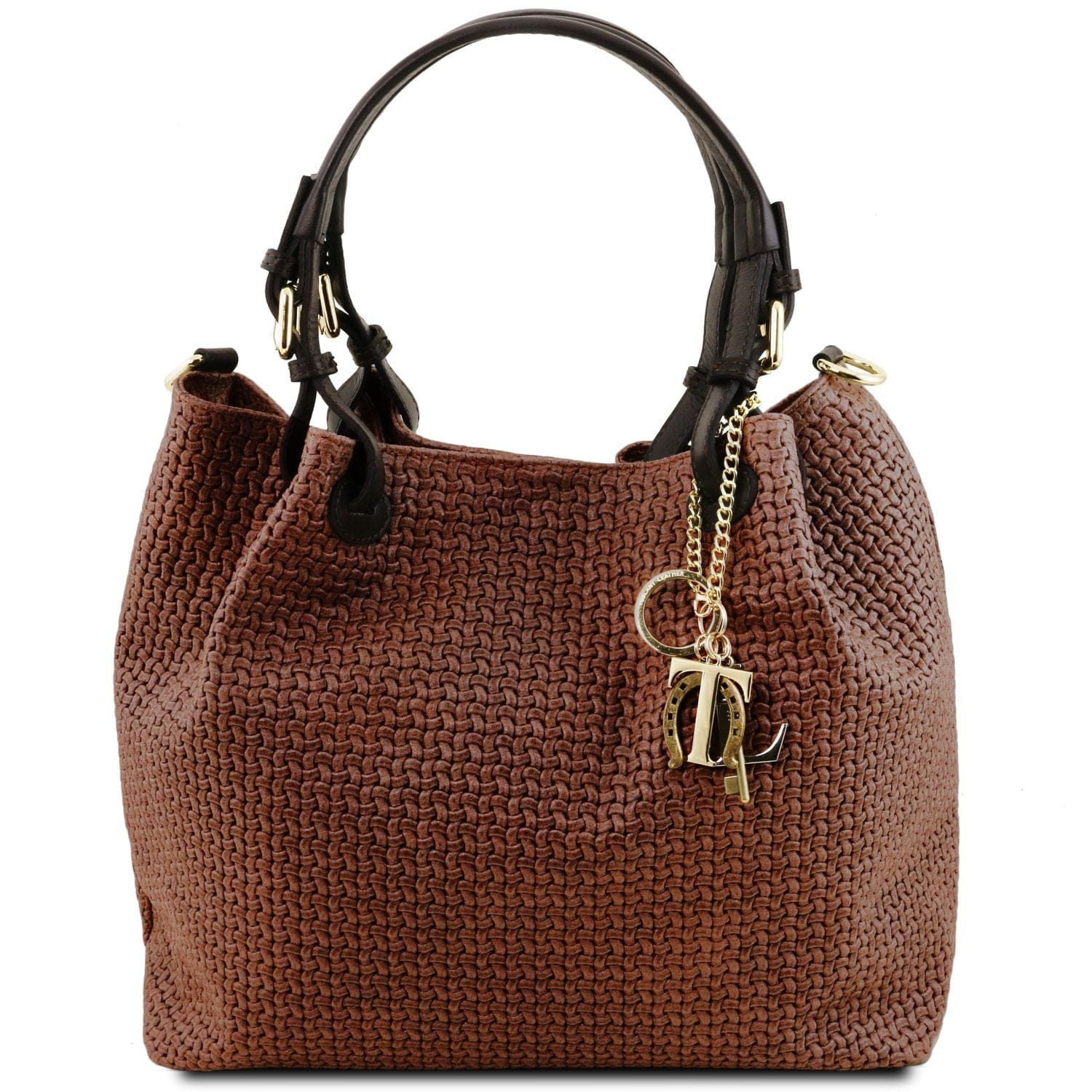 TL KeyLuck - Woven printed leather shopping bag | TL141573