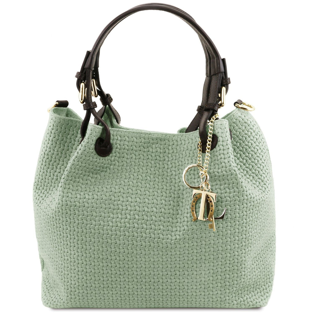 TL KeyLuck - Woven printed leather shopping bag | TL141573