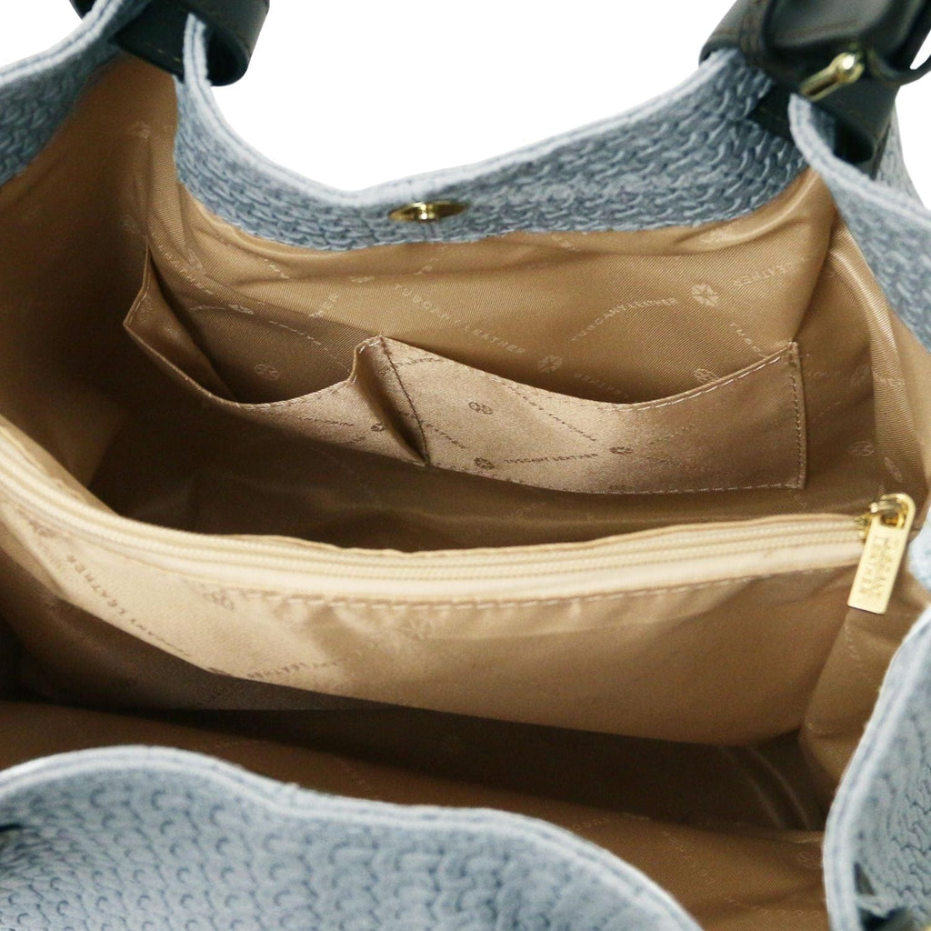 TL KeyLuck - Woven printed leather shopping bag | TL141573