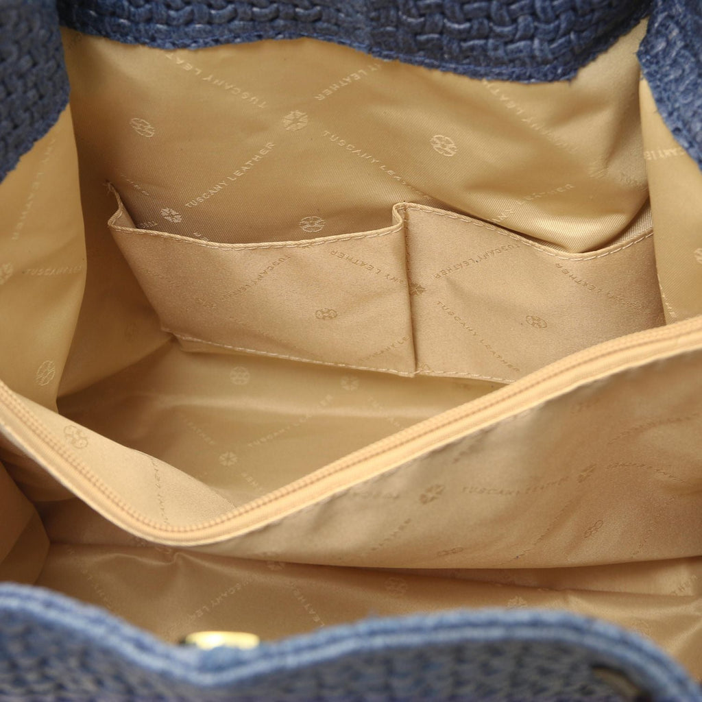 TL KeyLuck - Woven printed leather shopping bag | TL141573