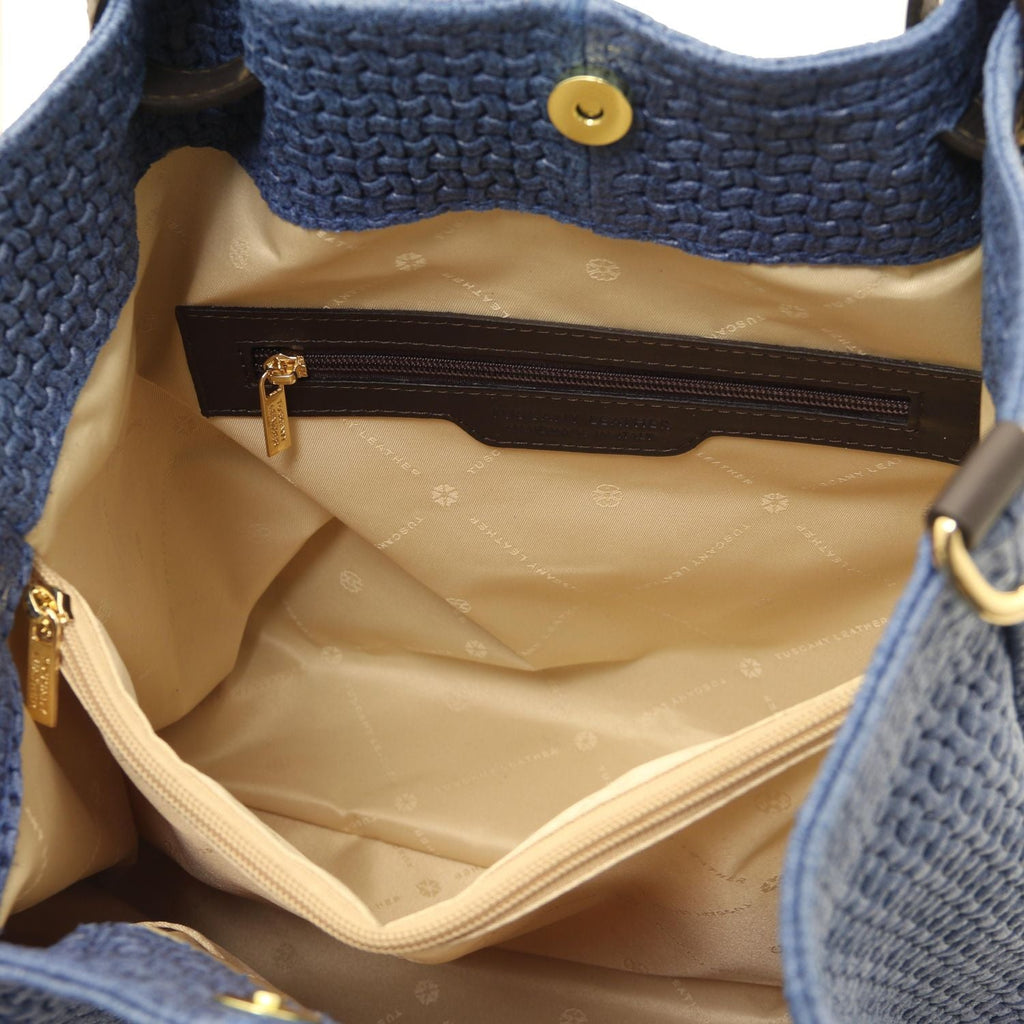 TL KeyLuck - Woven printed leather shopping bag | TL141573