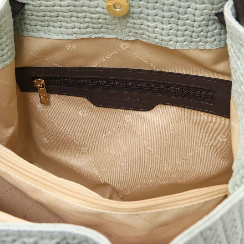 TL KeyLuck - Woven printed leather shopping bag | TL141573