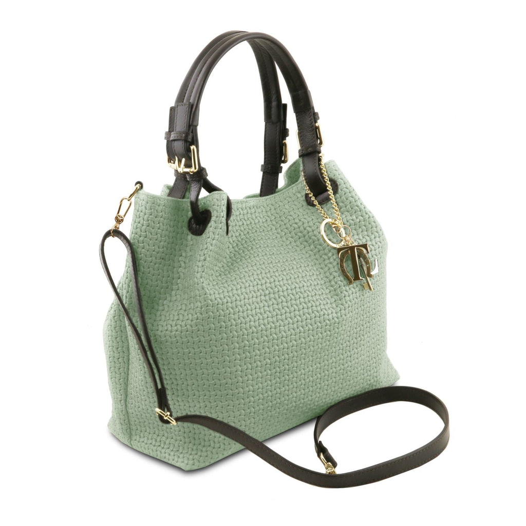 TL KeyLuck - Woven printed leather shopping bag | TL141573
